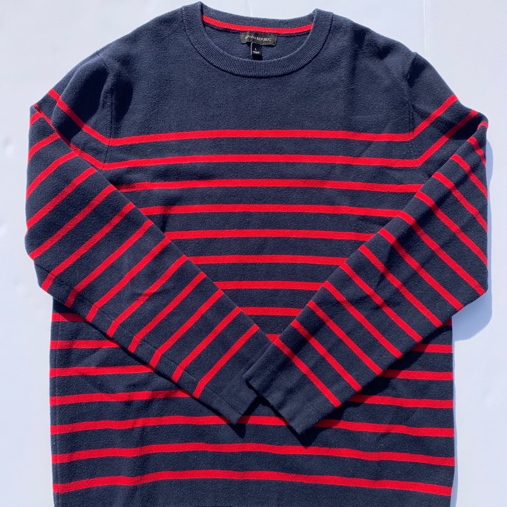 Banana Republic Striped Crewneck sz L